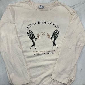 Zara Girls' Long Sleeve T-shirt